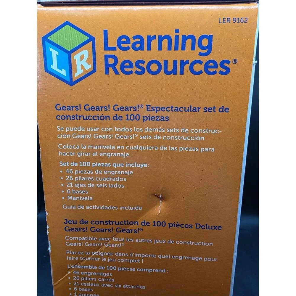 Learning Resources Gears Gears Gears Deluxe 100-Piece STEM Building Set Ages 3+